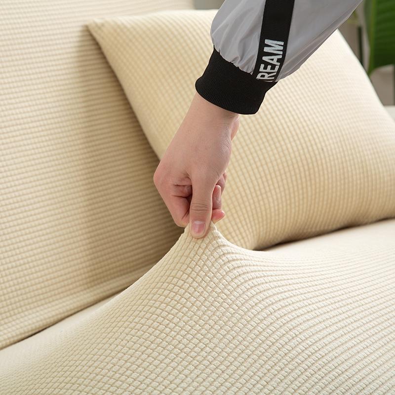 Sofa Covers For Living Room Armchair Cover Elastic Plaid Corner Sofas Cover Couch Slipcover 1/2/3/4/5 Seat Fleece Sofa Cover