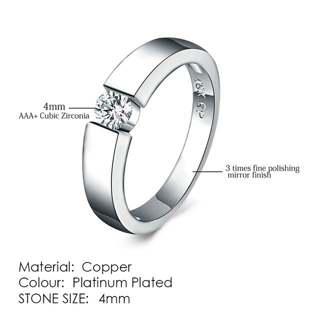 Rings Stylish Jewelry For Women Sleek Minimalist Style Cubic Zirconia Nuptial Bridal Finger Ring Light Gold Color Color Modish Kbr103Simple Rings