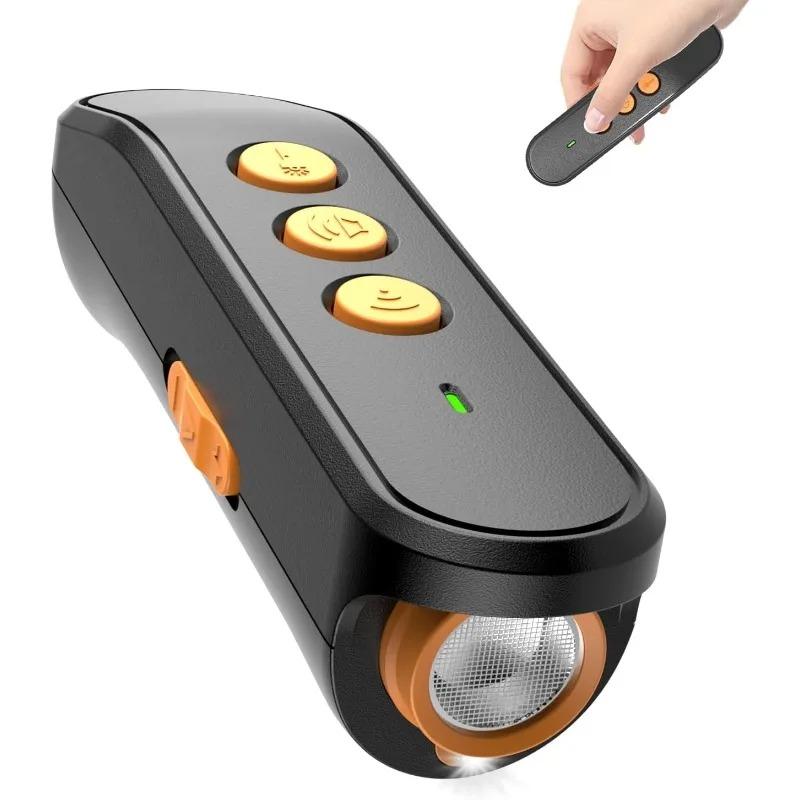 Waterproof Ultrasonic Anti Bark Device Rechargeable 25FT Range Portable Dog Trainer with LED Light Night Walking Aid