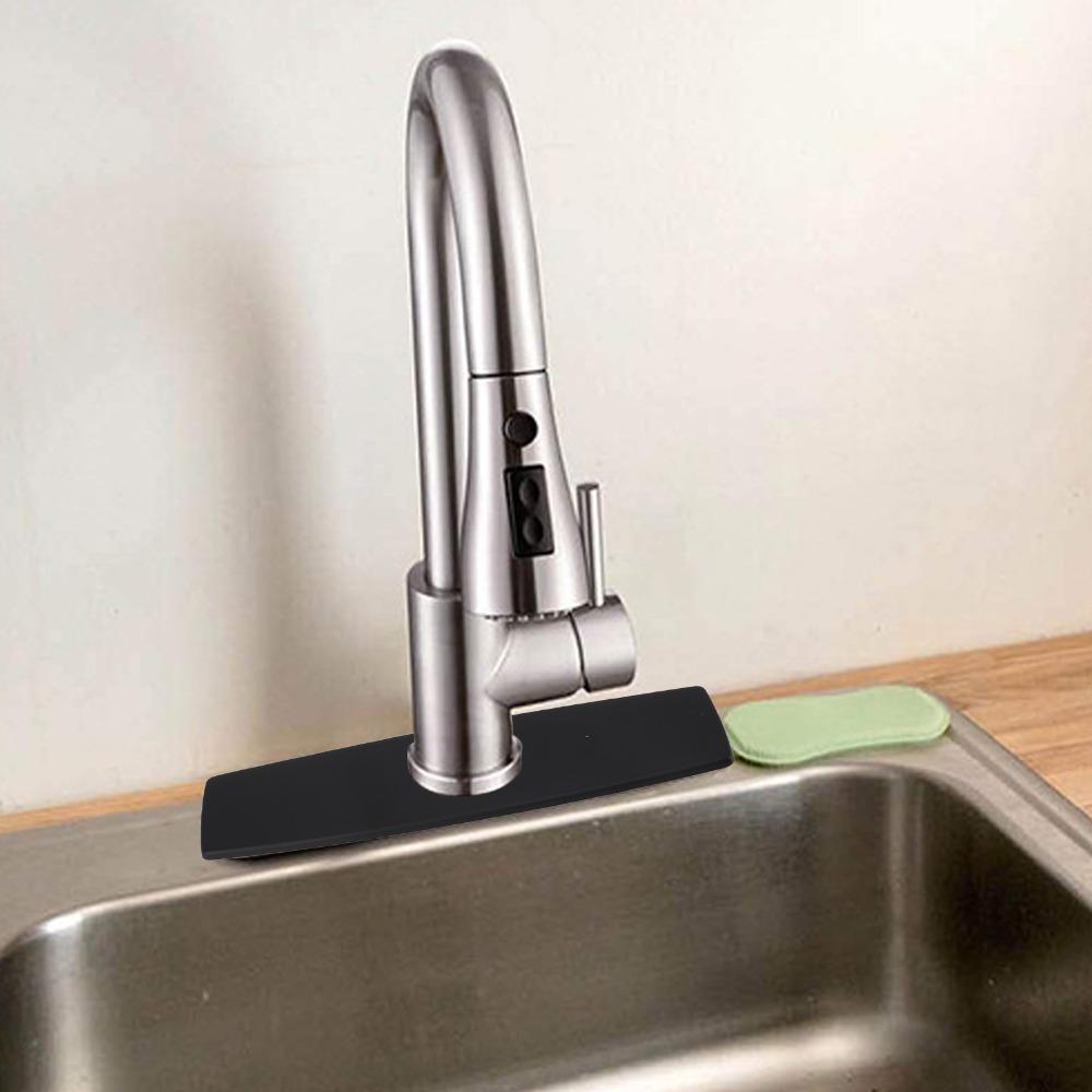 10 Inch Faucet Deck Plate Matte Black Faucet Base Plate Stylish Sink Hole Cover Vanity Sink