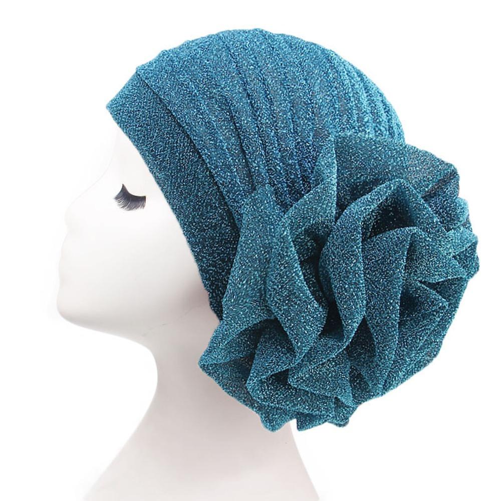 Big Rose Flower Head Wraps Headwear Nigerian Wedding Geles African Turban Caps Party Headgear