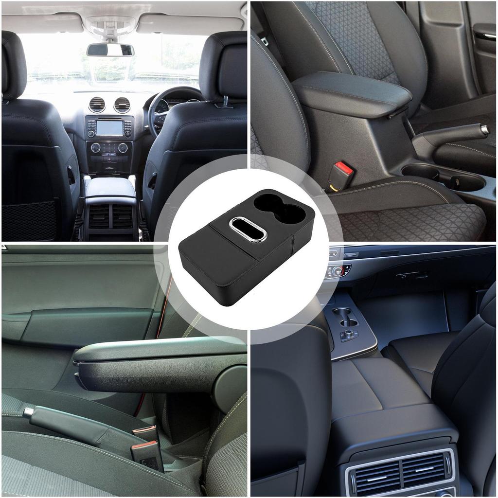 Car Console Organizers And Storage Large Cup Holder Tissue Dispenser Car Center Console Cup Holder For Water Bottle Key