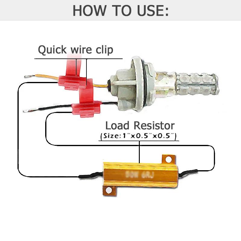 2/4PCS 12V 25W 50W Canbus LED Decoder Load Resistors For Repair LED Bulb Fast Flashing Warning Error Canceller Car Accessories