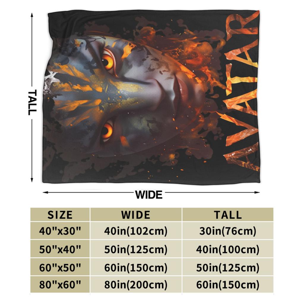 Avatar Fire and Ash Blanket Quality Warm Soft  Throw Blanket Winter Boy Girl Outdoor Fashion Bedspread
