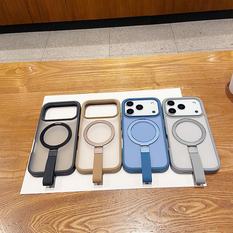 Husă Magnetică pentru Telefon cu Suport pentru IPhone 17 Air 16 14 15 13 Pro Max 12 Huse Husă Protectoare Apple cu Inel din Silicon Moale