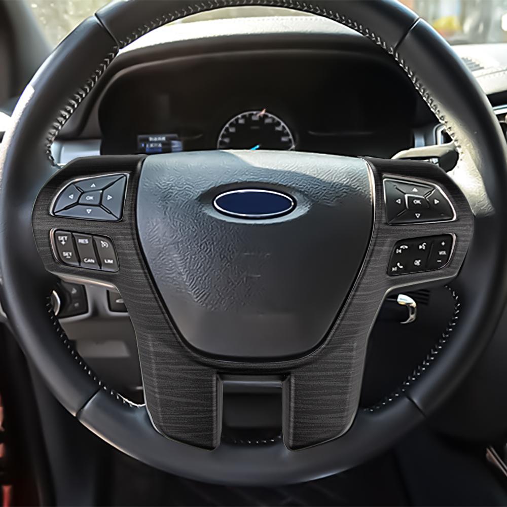 Car Steering Wheel Cover Sticker Trim for Ford Everest Explorer Endeavour Ranger 2015 2016 2017 2018 2019 2020 Accessories