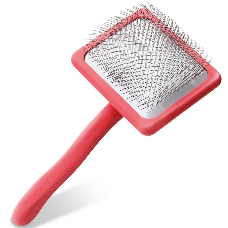 Pet Slicker Brush Long Wire Pin Slicker Brush Large Dog Pet Grooming Comb Deshedding Fur Removes Long Thick Loose Hair Undercoat