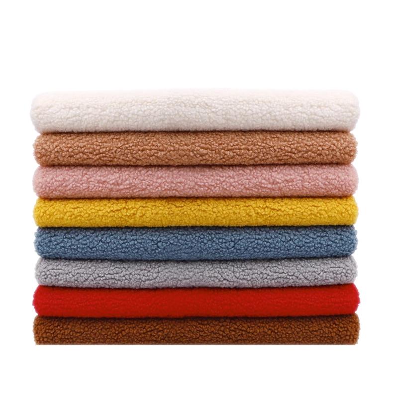 45X50cm Thickened Lamb Fleece Fabric Clothing Wool Lining Coral Fleece Plush Shoes Caps Warm Lining Coat Doll Fabric TJ8548