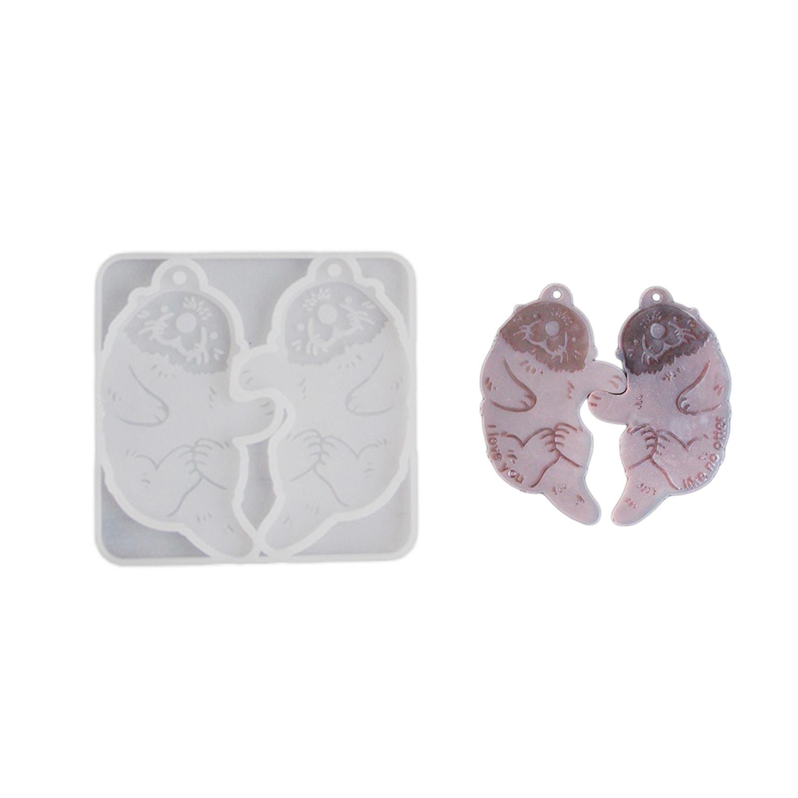 

Формы для подвесок из смолы с отверстием для изготовления брелоков из эпоксидной смолы Формы для подвесок из силикона в форме выдры для изготовления ювелирных изделий S