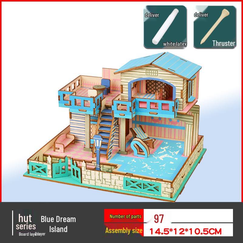 

Зимняя лунная песня 3D деревянная модель-пазл