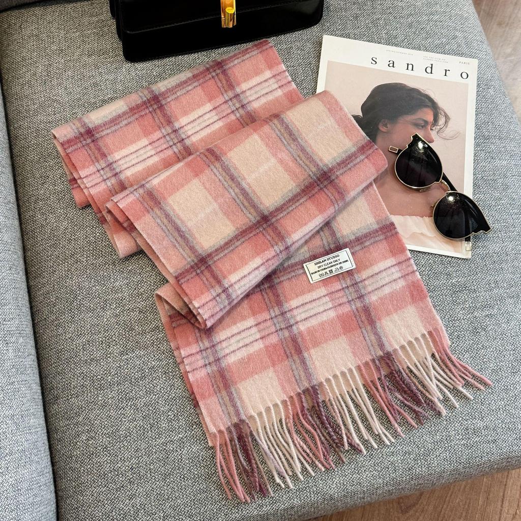 2025 Unisex 100% Wool Scarf: Versatile and Warm for Autumn & Winter