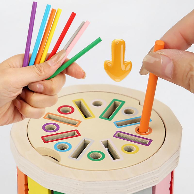 

Деревянная игрушка для сортировки по форме и цвету для малышей 12-18 месяцев. Развивающая игрушка для малышей мальчиков и девочек 1, 2, 3 лет. 1 pcs