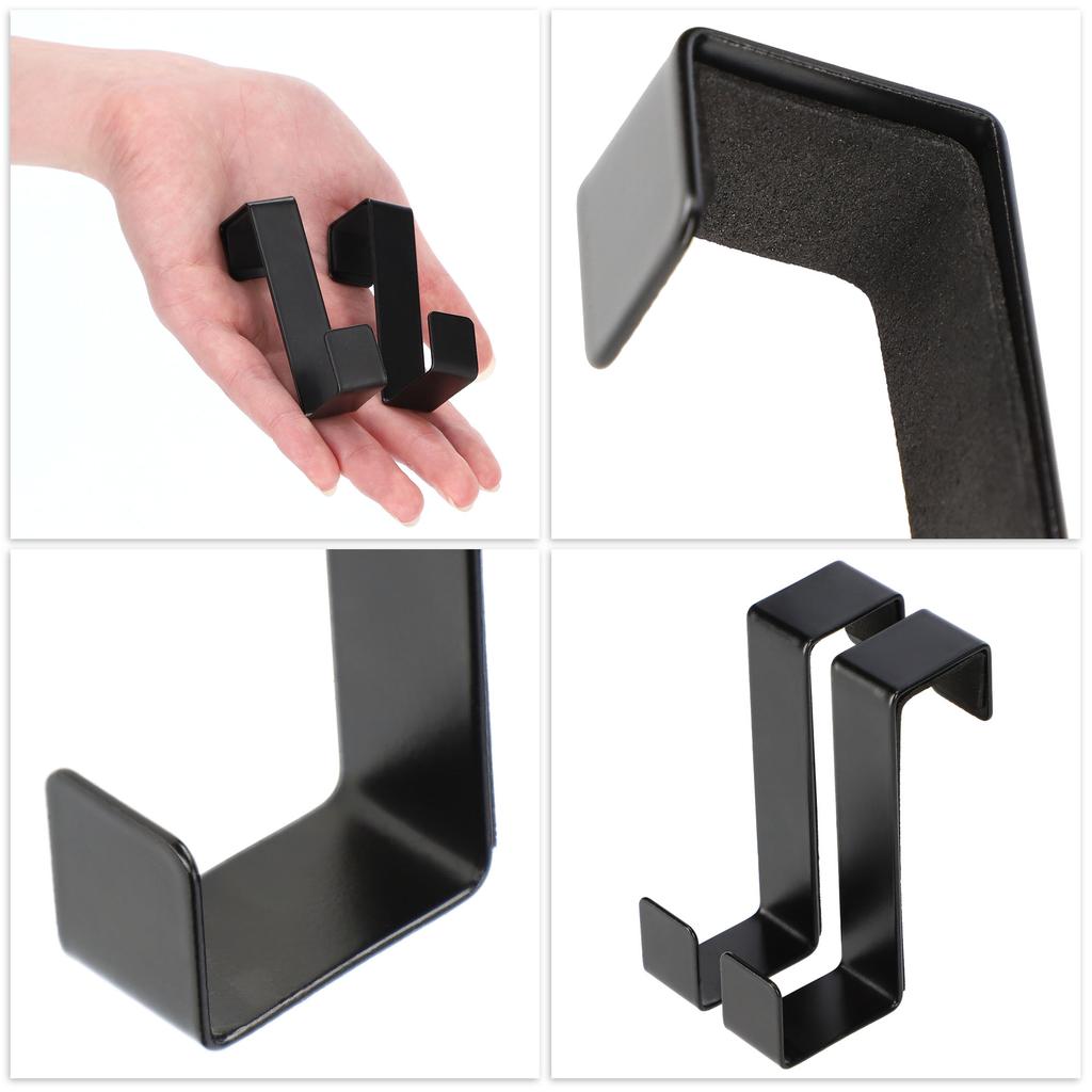 KADAX Wieszak Haczyk Na Drzwi Łazienkowe Szafkę 2szt Uchwyt Ręcznik Kabina Czarny