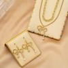 Elegant Bow Jewelry Set: High-Quality Women's Stud Earrings and Necklace