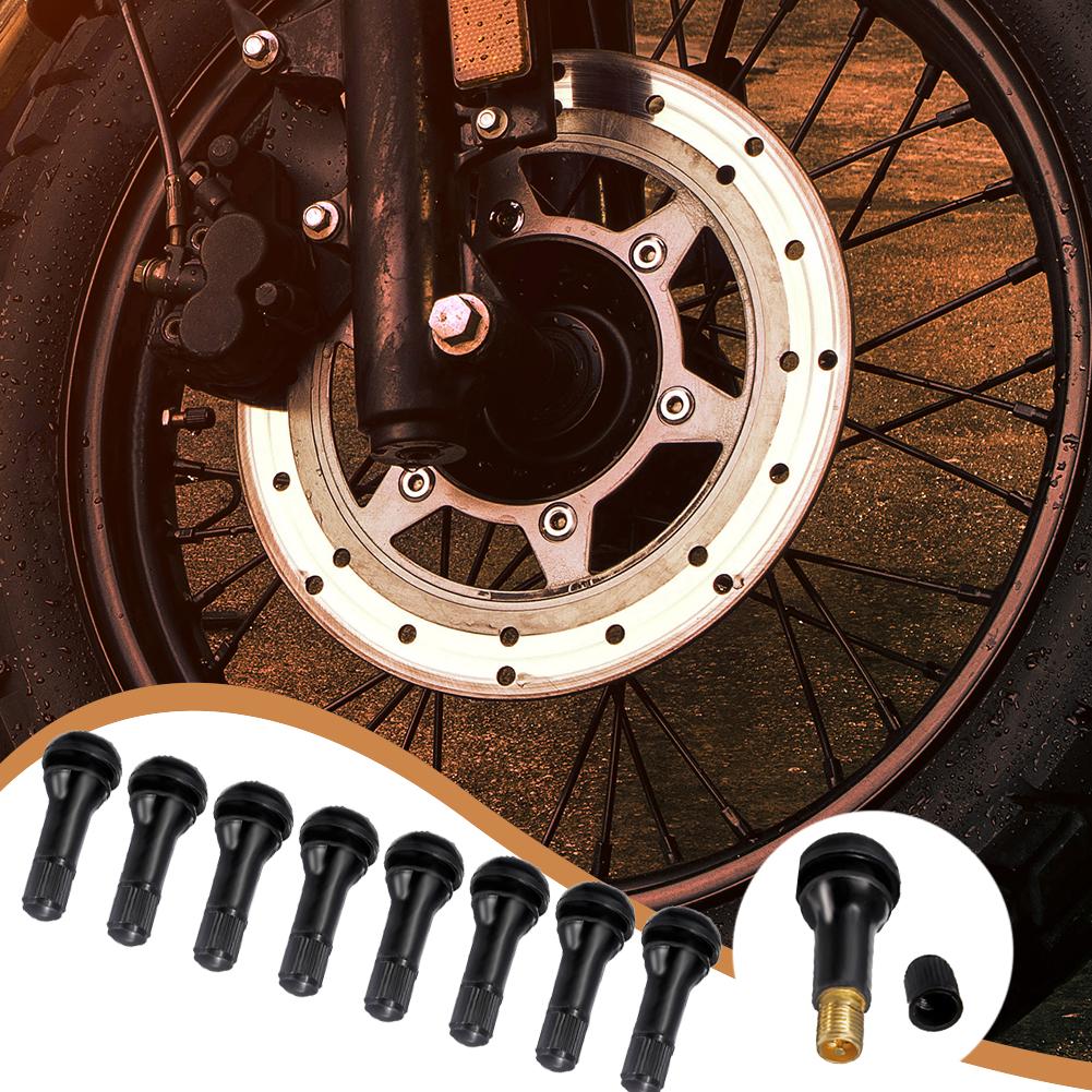 10-50PCS TR413 Tubeless Car Wheel Tire Valve Stems with Caps Tyre Rubber Valves with Dust Caps Black Rubber Valve Stems