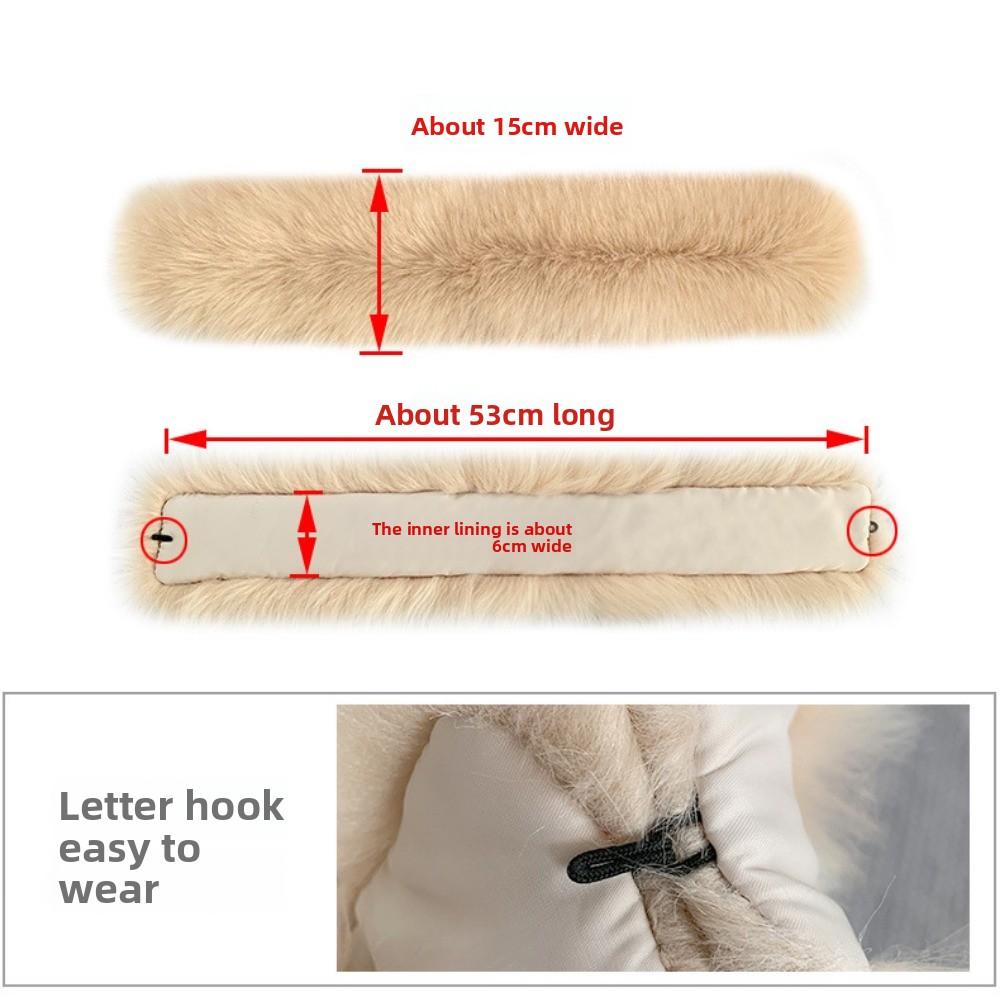 Fular nou din imitație de păr de vulpe, fular gros pentru a menține cald și a proteja gâtul, blană artificială, guler de blană, fular de iarnă pentru femei