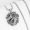 Retro Faucet Men's Distressed Embossed Dragon Brand Accessories Pendant Necklace