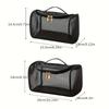 Transparente Kosmetiktasche aus Mesh mit großer Kapazität, tragbarer Make-up-Organizer mit Reißverschluss für Toilettenartikel und Beauty-Reise-Make-up-Organizer