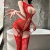 Night Thought Night Se Erotic underwear, large-sized export romantic net garment, tearable crotch fishing net sock, sexy cutout 5308