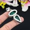 Malachite Gemstone Handmade 925 Steling Silver Jewelry Pendant 2.64" KG-331
