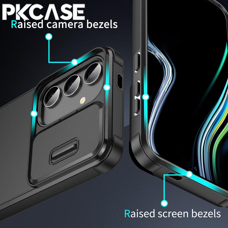 PKCASE Schiebefensterhülle für Samsung S25 S24 S23 FE S22 Note 10 Plus 20 Ultra A56 A36 A16 A06 A54 A55 A35 A25 A15 A05 Hülle