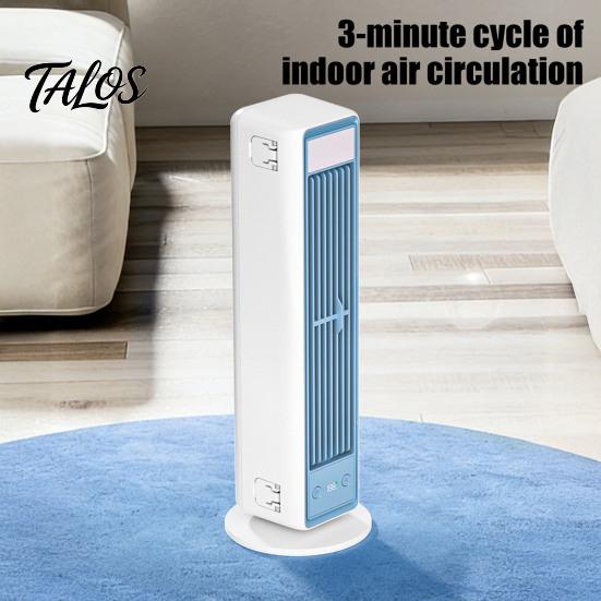 Talos Wall Mount Desktop Fan, 3 Speed Bladeless Tower Fan with Digital Display, Quiet Personal Cooling for Bedroom Office Home
