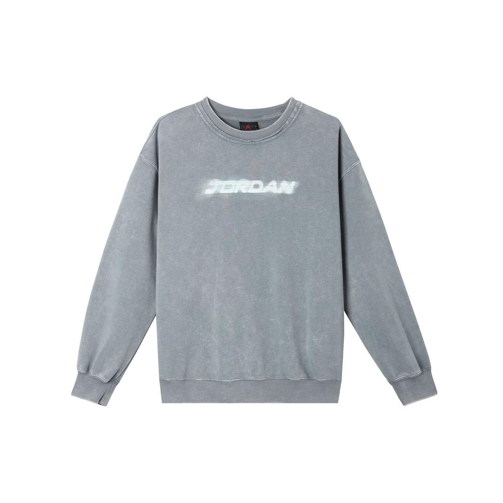Jordan Letter Fashion Comfortable Versatile Round Neck Sweatshirt Women Sweatshirt Gray HV8954-065