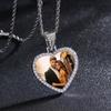 European Hip Hop Personalized Round Photo Men's Necklace