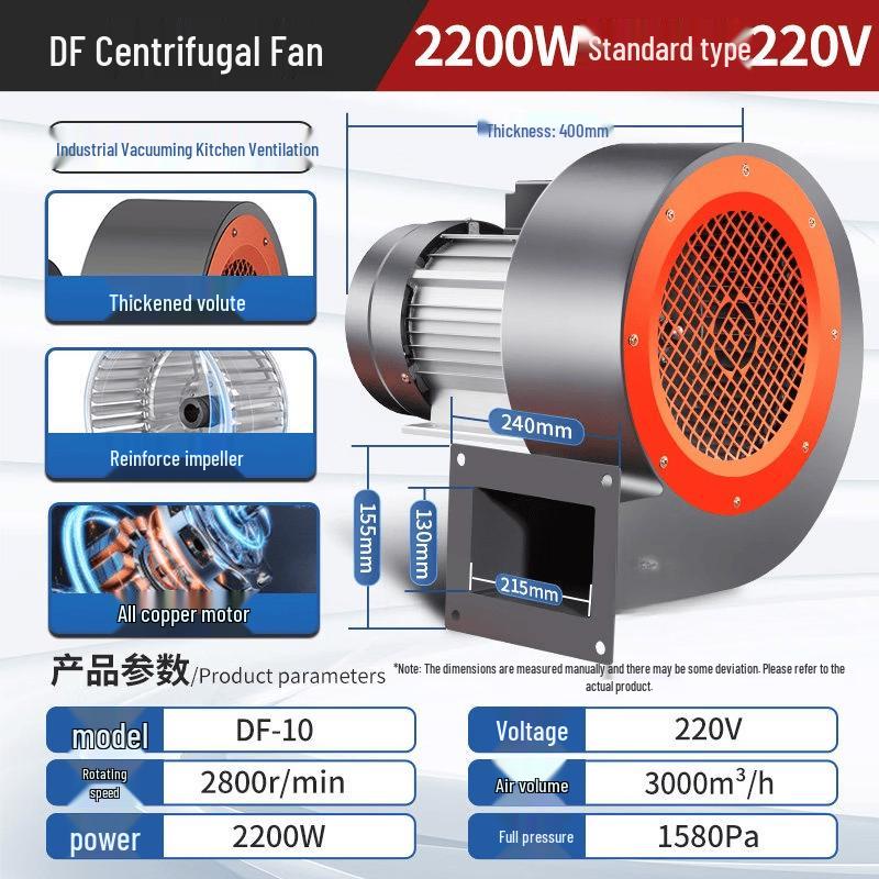 

Jinglian Industrial Centrifugal Dust Removal Fan CN plug (adapter included)