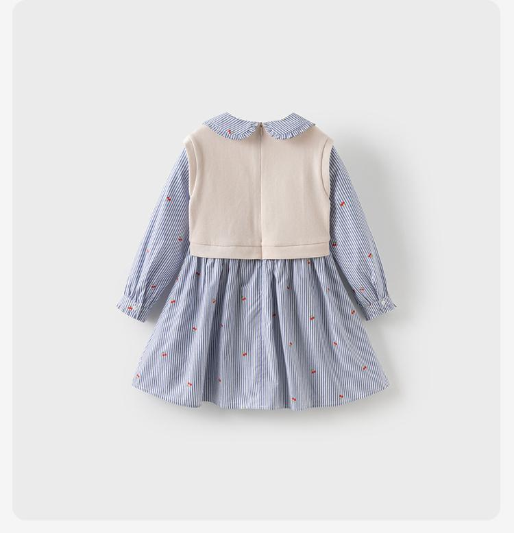 David Bella Girls' Splicing Skirt Dress