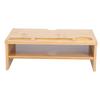 Monitor Riser Ergonomic Design Bamboo Convenient Practical Computer Stand for Laptop PCPrimary Color