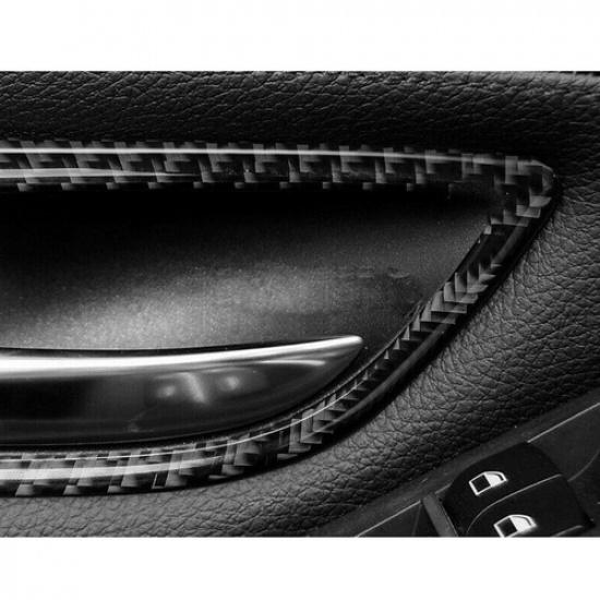 For BMW 5 Series F10 F11 2011-2016 Carbon Fiber Car Door Handle Bowl Frame Cover