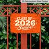 2D Flach, 1 Stück Jahrgang 2026 Senior Aluminiumschild 20x30 cm - Retro Orange verwittertes Design, "JAHRGANG 2026 Senior!"""Zitat, Abschlussgeschenk für High"""