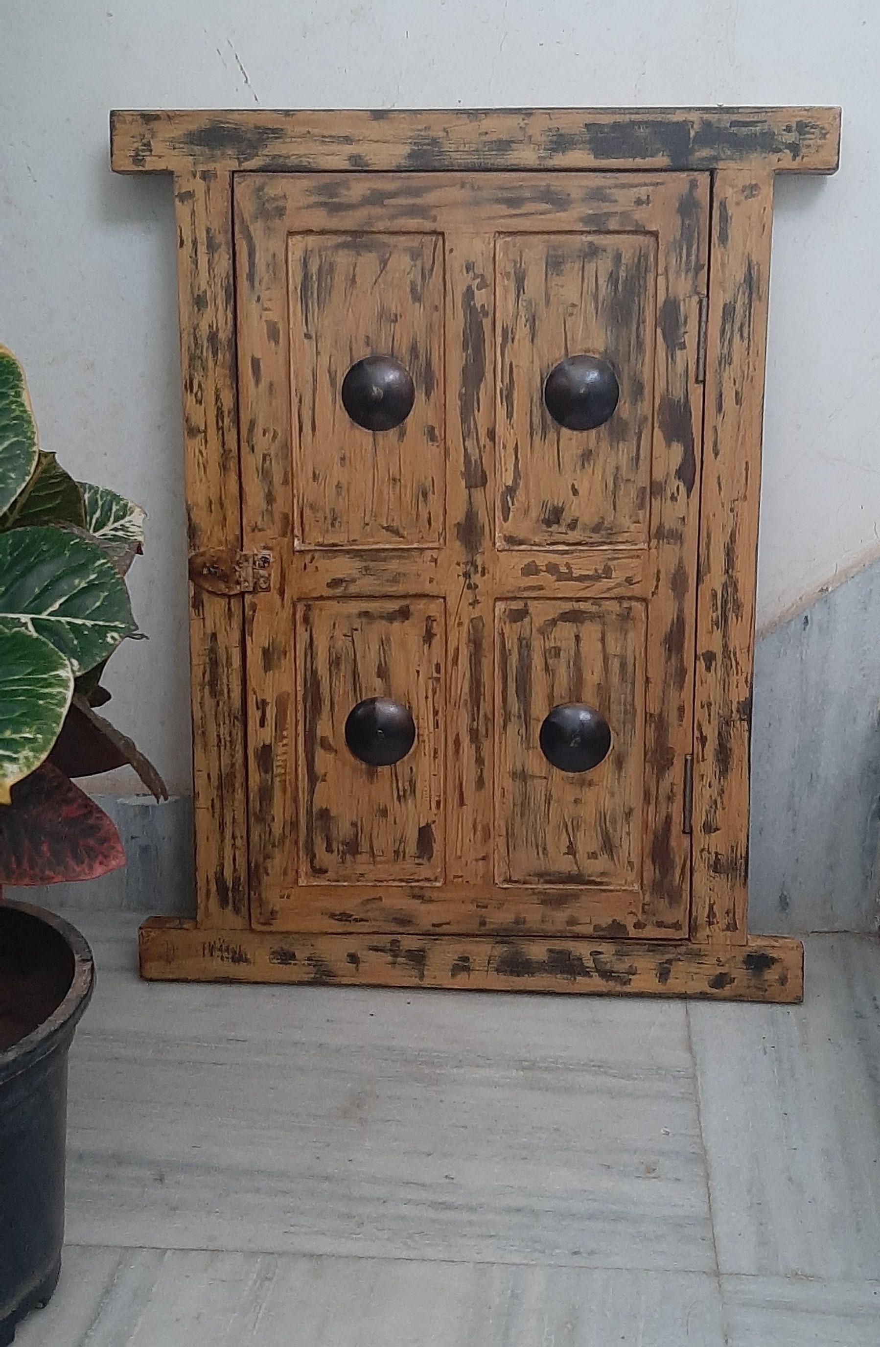 

Handmade Wooden Jharokha: Brown Painted Indian Wall Decor разноцветный