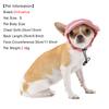 Cute Pet Sun Hat Adjustable Puppy Beach Visor Cap With Ear Hole For Small Large Dogs Cats Outdoor Hiking Headwear Accessories