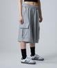 UNKNOWN PLANET Daily Wide Sweat Cargo Shorts Pants Gray