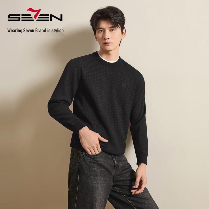 SEVEN Men's Winter Thermal Wool-Blend Knit Sweater