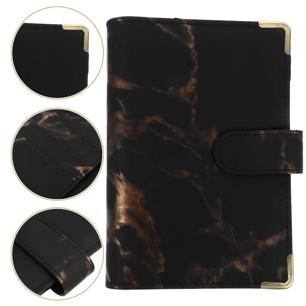 PU Savings Challenges Book Marbling Cash Budget Book Notebook Money Planner Home Use