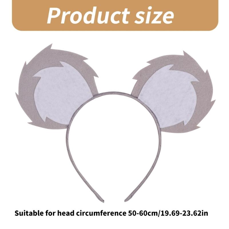 Halloween Koala Ear Headbands Cosplay Koala Ear Headwear Hairbands Headwear Halloween Hairbands Birthday Party