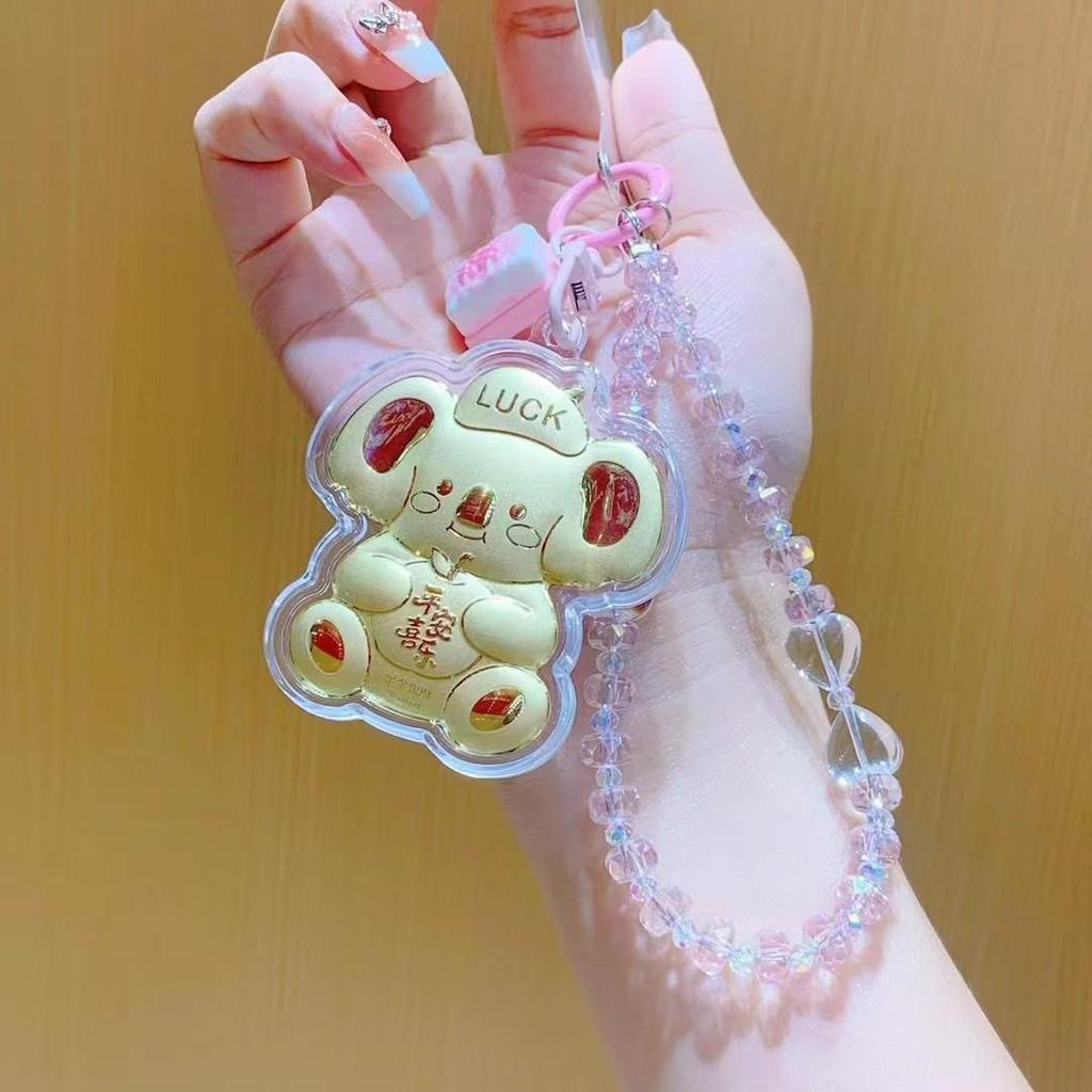 Shuibei 999 Pure Gold Koala Charm - Peace & Joy Keychain for Bags & Gifts