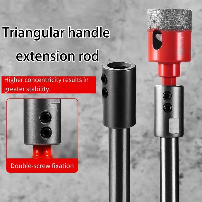 Professional Screw Locking Extension Rod Triangular Hole For Stability Drilling Power Tool Accessories