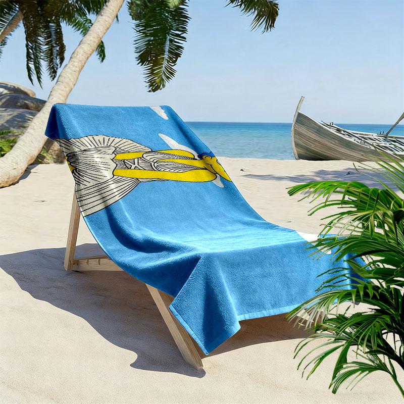 Marge Simpson Print Beach Towel, Large Soft Quick Dry Towel for Beach Camping Swimming