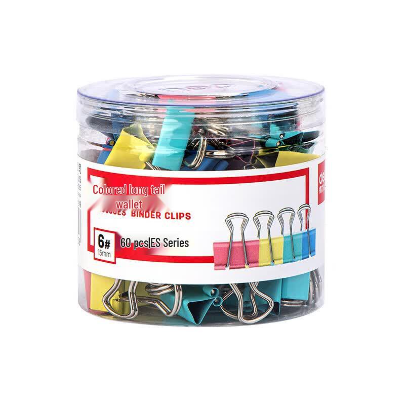 Deli 15mm Colored Metal Binder Clips