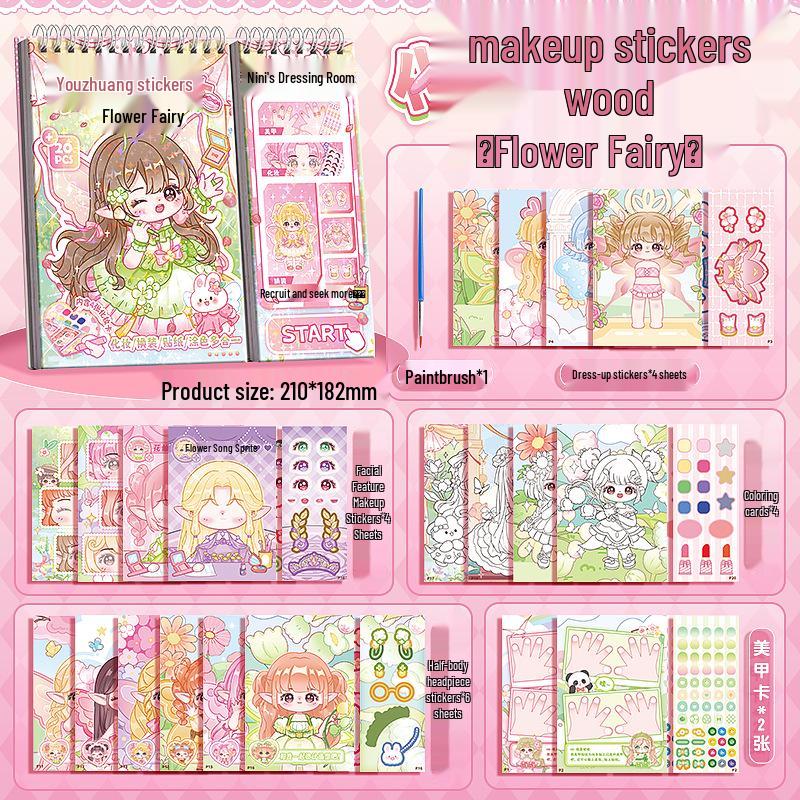 

Kaba Bear Princess Dress-Up & Makeup Sticker Book for Girls