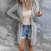 Spring and summer new women's long buttoned solid color casual sun-protective long-sleeve cardigan jacket