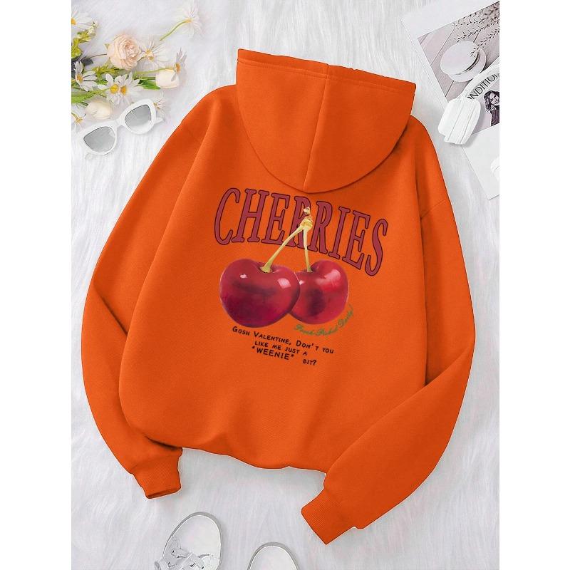 

Cherries Cosh Valentine Смешной принт толстовка мужская хип-хоп пуловер толстовка свободная теплая толстовка модная флисовая одежда толстовки и свитшоты мужские M оранжевый