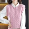 Women's Knitted Vest for Outer Wear Loose Slimming Cardigan Gilet Knitted Top for Ladies