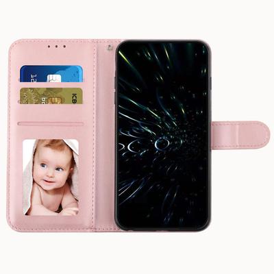 Für Motorola Moto E14 4G/G04 4G/G04s 4G/G24 4G Hülle Brieftasche Kalbsledertextur PU-Leder Ständer Handyhülle