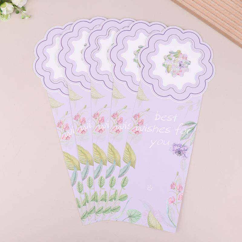 

5 шт. Обертка для одного цветка, ручная цветочная открытка, коробка для упаковки букета, пакет для цветочной композиции на День святого Валентина, День матери фиолетовый