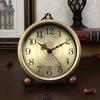 Metal Retro Alarm Clock Creative Desktop Clock Ornament Desk Clock
